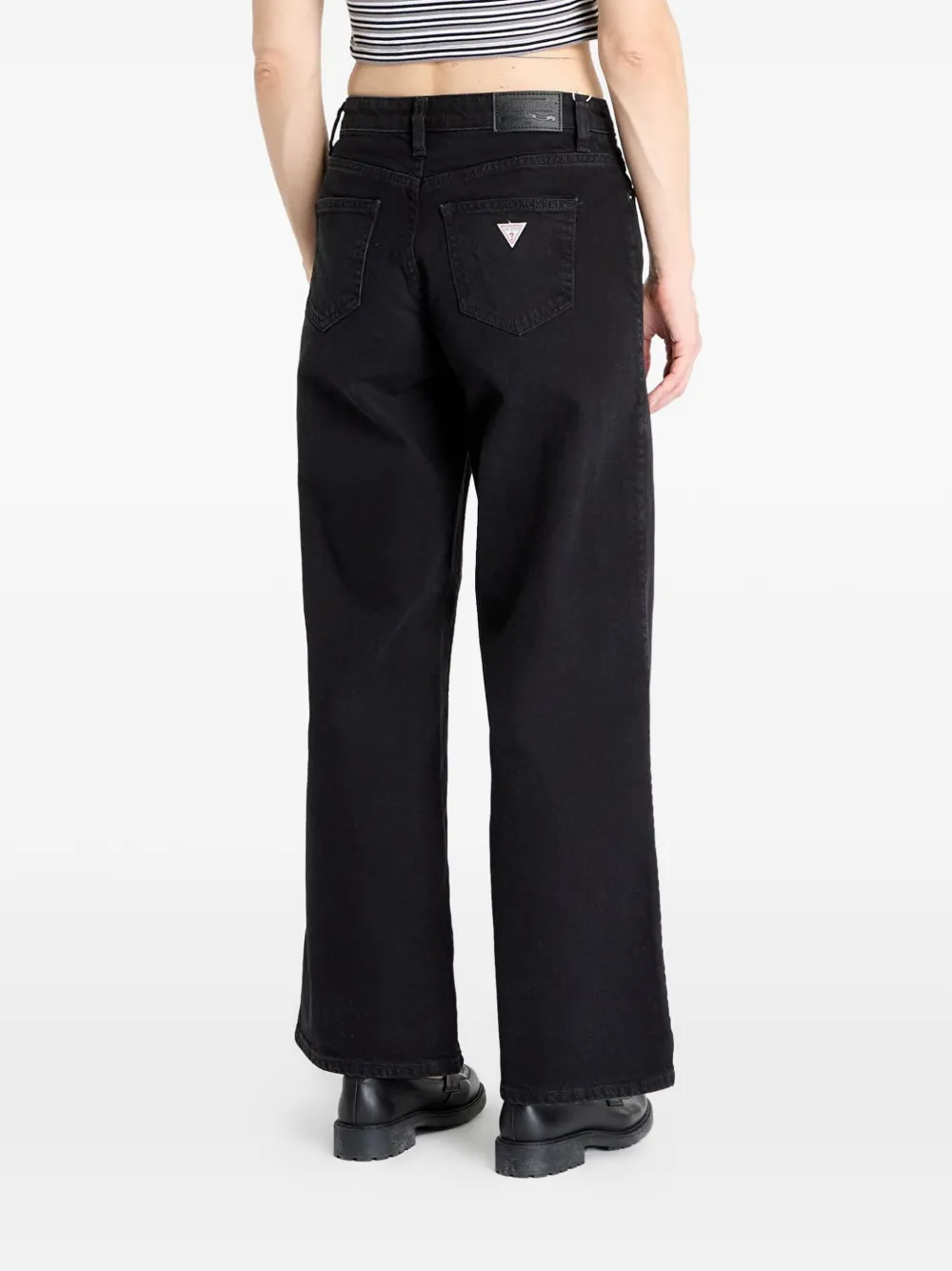 GUESS USA G11 jeans met wijde pijpen Zwart
