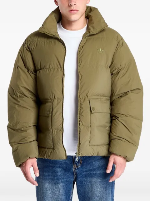 adidas padded logo-embroidered jacket