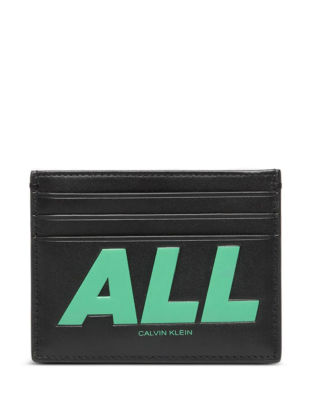 Calvin Klein logo-print card holder - Schwarz
