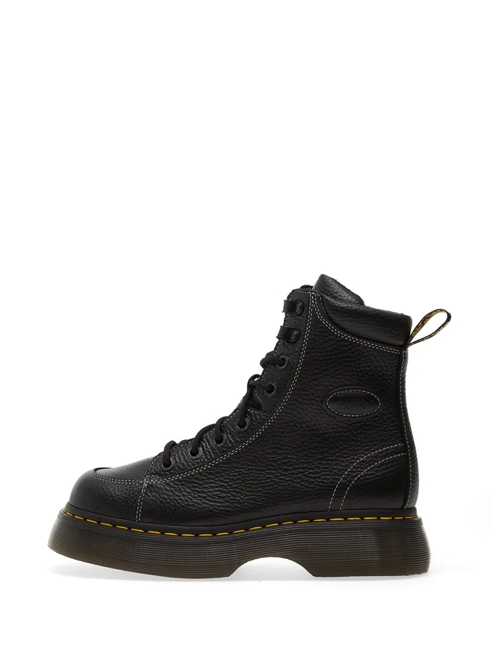 Dr Martens Buzz 8i pebbled-leather lace-up boots - Black