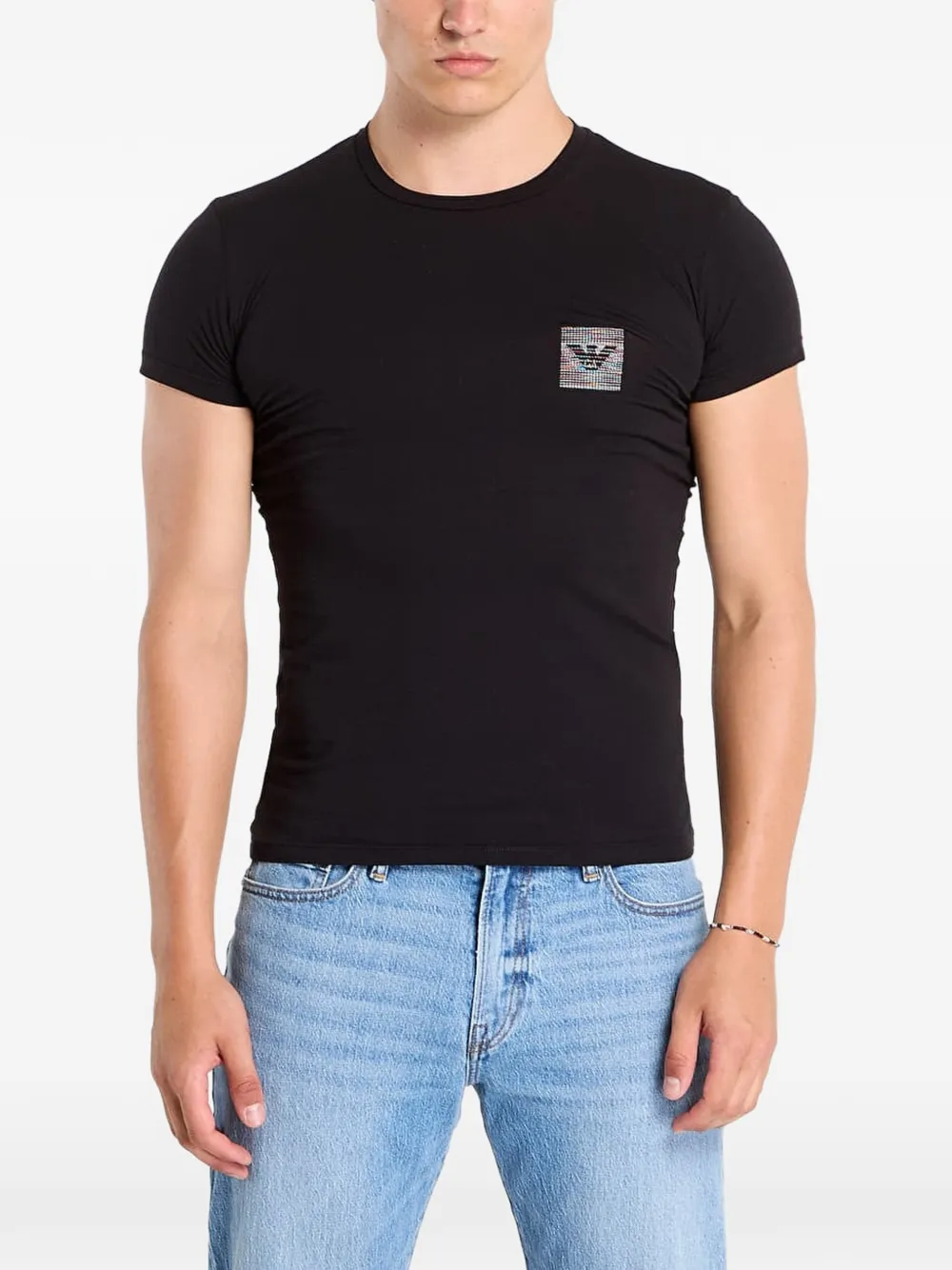 Ea7 Emporio Armani logo-detail T-shirt - Schwarz