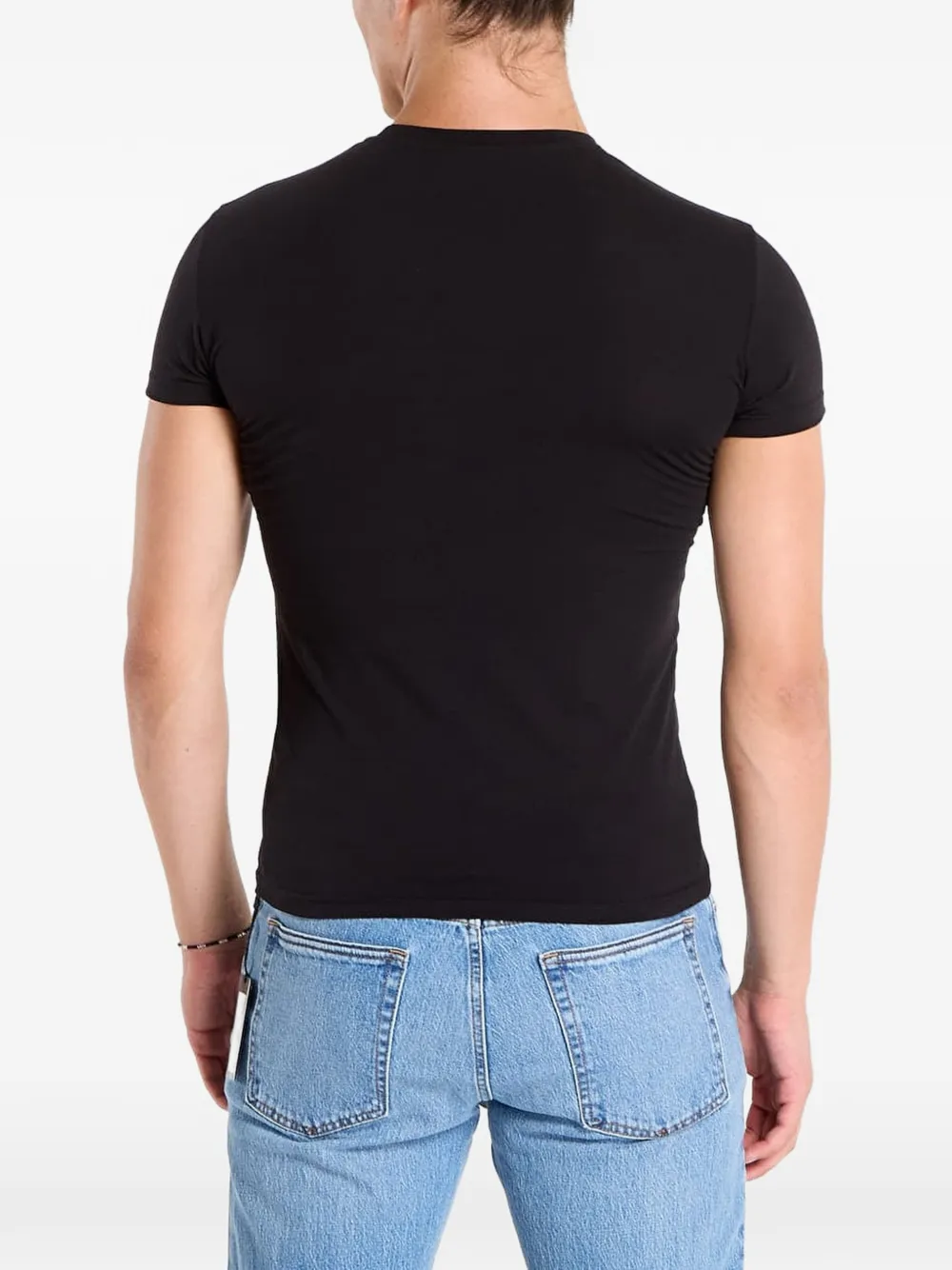 Ea7 Logo-detail T-shirt In Black