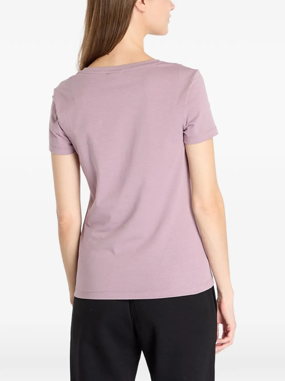 Ea7 Emporio Armani T-shirt met logoprint Roze