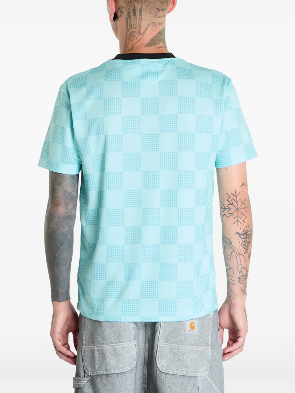 karl kani Geruit T-shirt Blauw