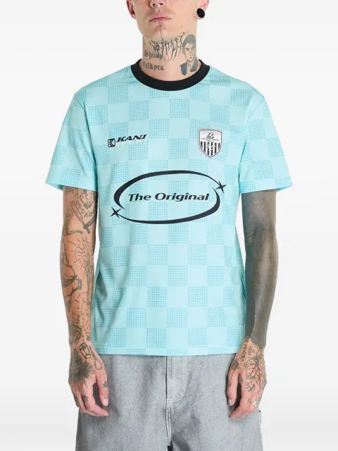 karl kani playera con motivo de cuadros