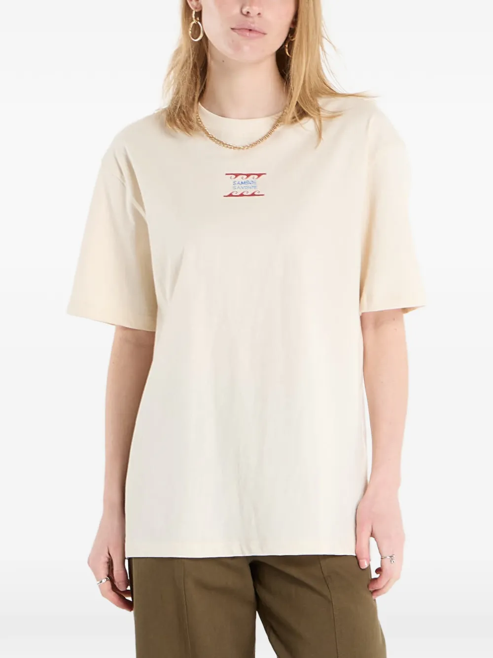 Samsoe & Samsoe Sagergei T-shirt In Neutral