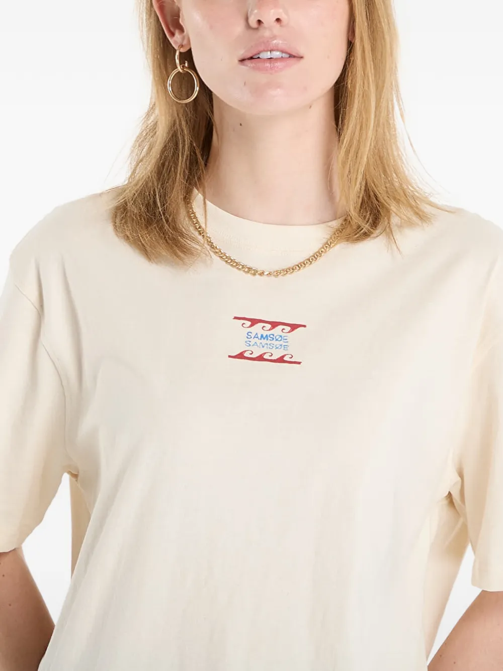 Samsoe & Samsoe Sagergei T-shirt In Neutral