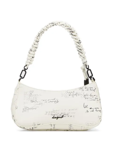Desigual mochila pequeña con texto estampado