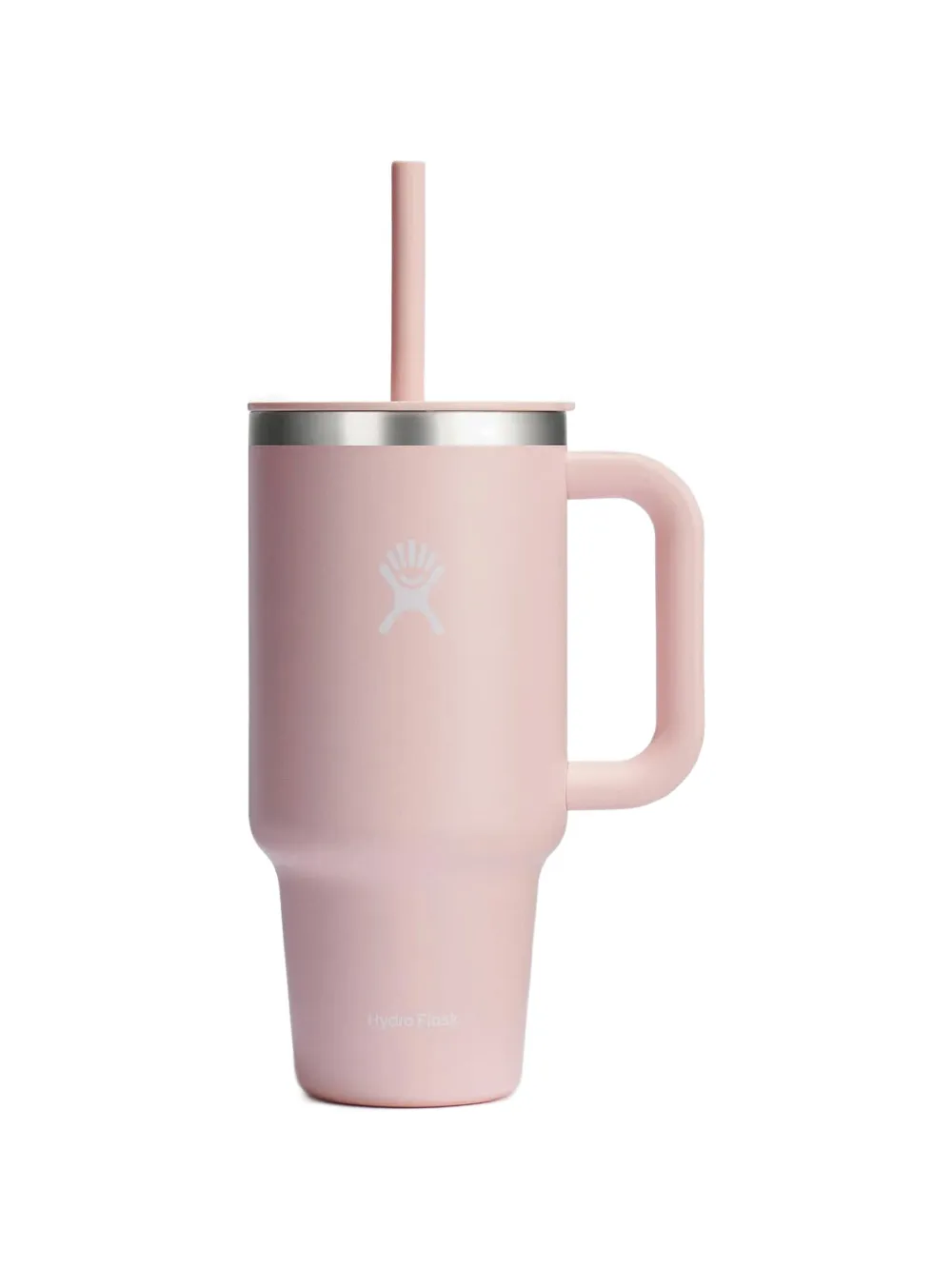 Hydro Flask logo-print handled 32 oz travel mug - Rosa