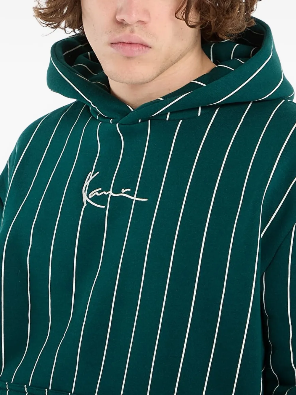 karl kani Small Signature Essential hoodie met krijtstreep Groen