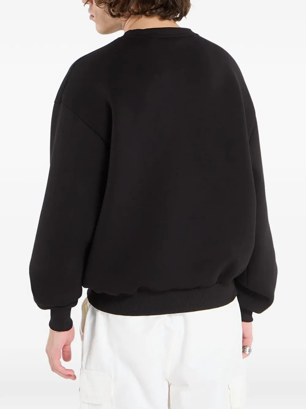 karl kani Signature Scuba Os sweater met ronde hals Zwart