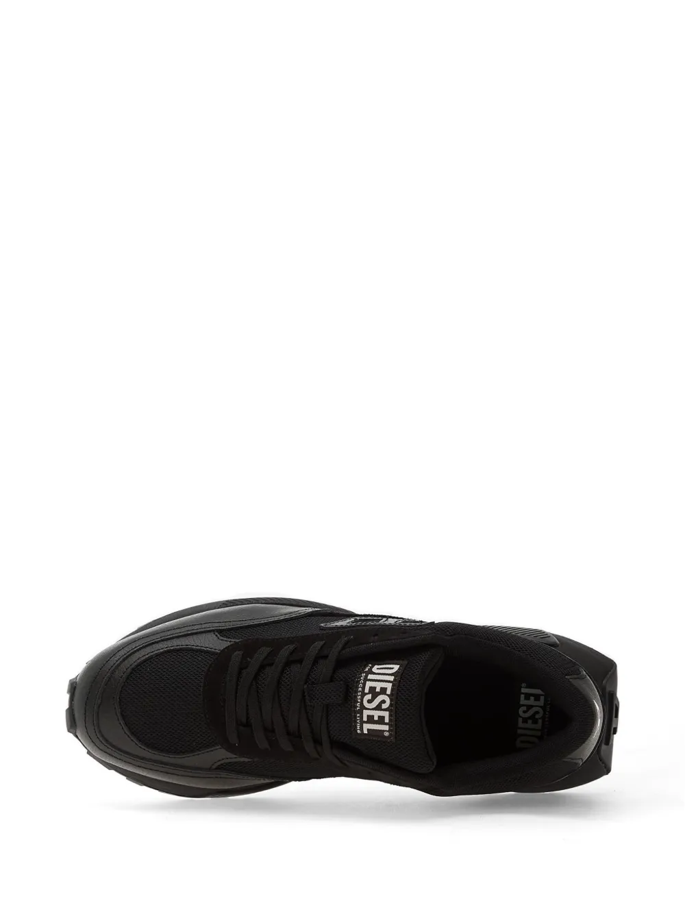 Diesel S-Tame D-Up logo-patch sneakers Zwart