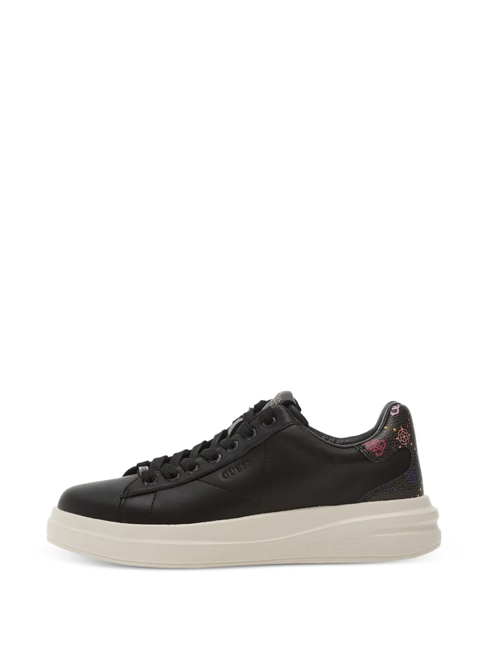 GUESS USA Elbina logo-print leather sneakers - Nero