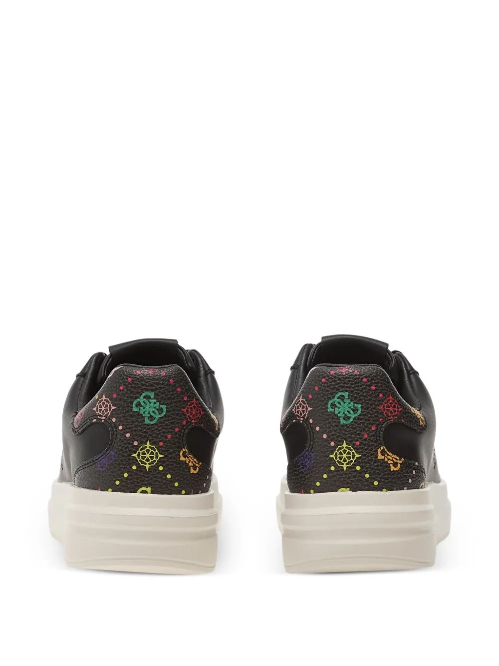 GUESS USA Elbina logo-print leather sneakers Zwart