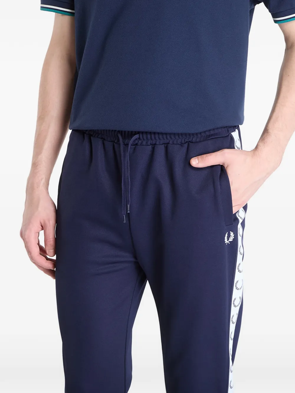 Fred Perry Trainingsbroek met tape Blauw