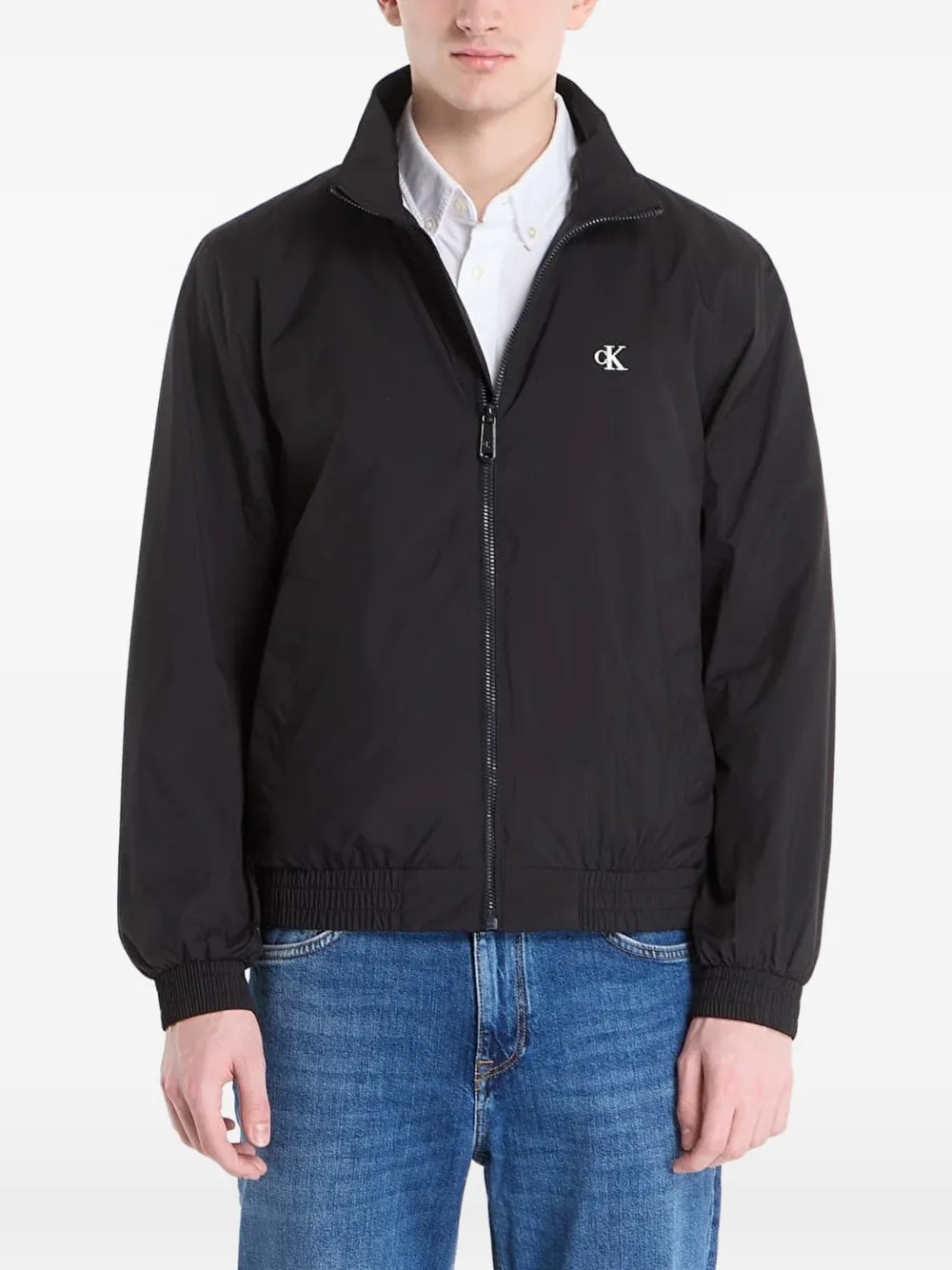 Calvin Klein Jeans Technical logo-print zip-up jacket - Nero