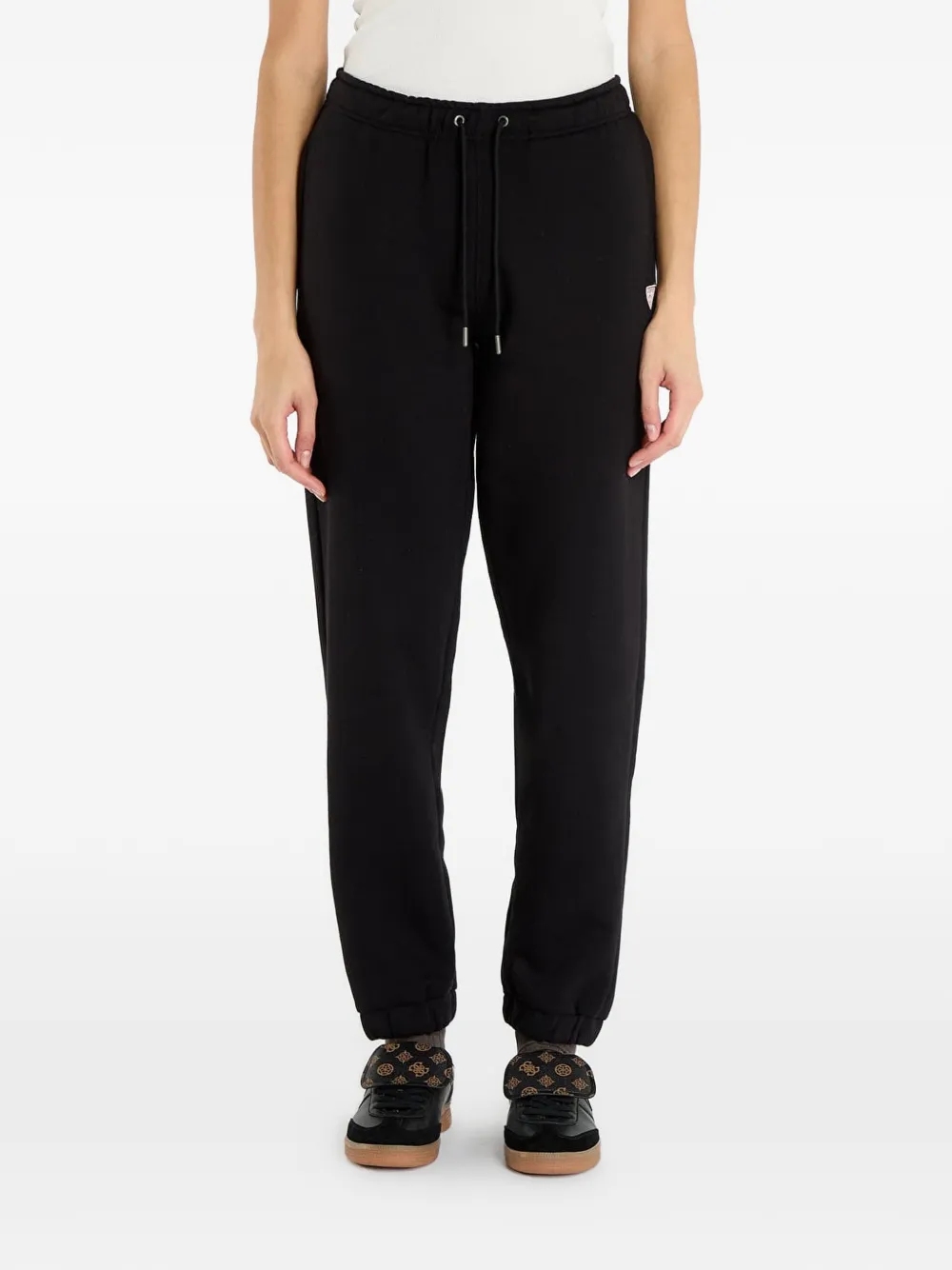 Guess Usa Drawstring Track Pants In Black
