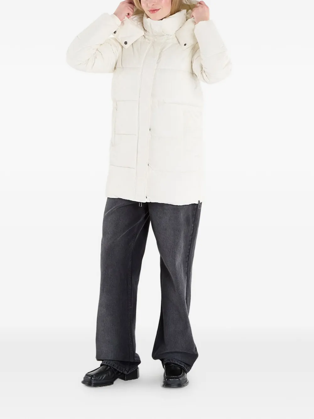 Desigual Gewatteerde jas met capuchon Wit