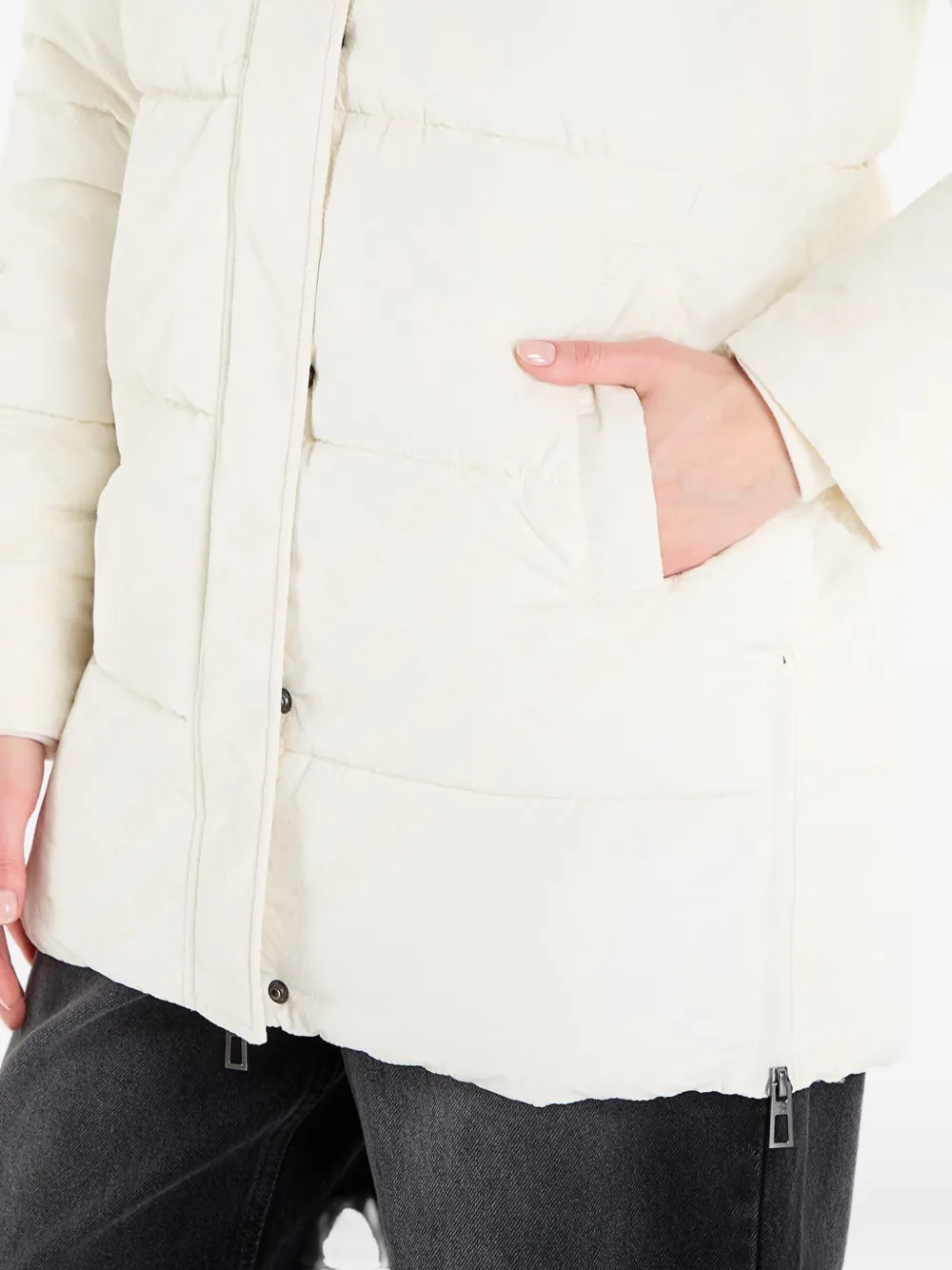 Desigual Gewatteerde jas met capuchon Wit