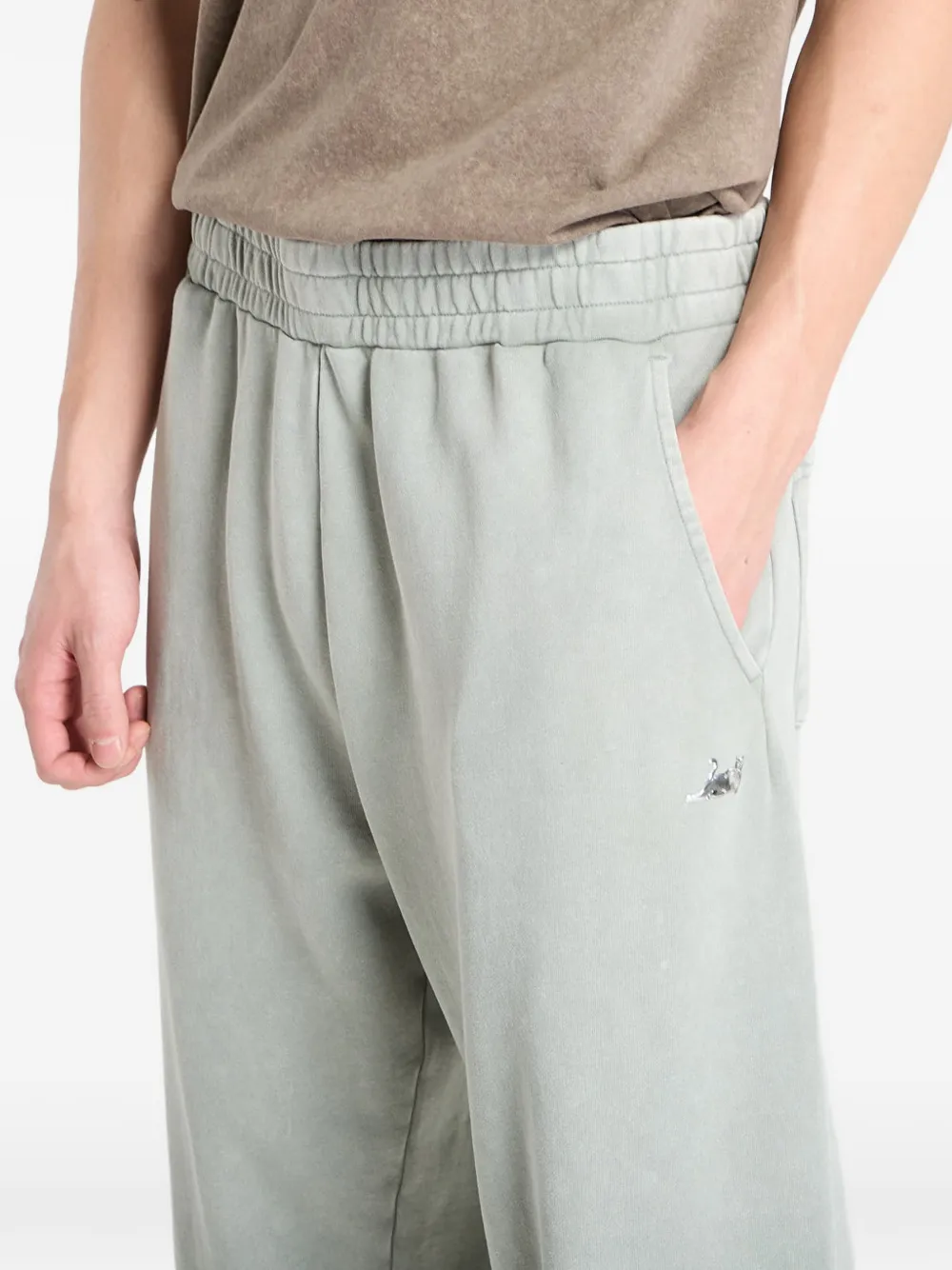 Ripndip Trainingsbroek met geborduurd logo Groen