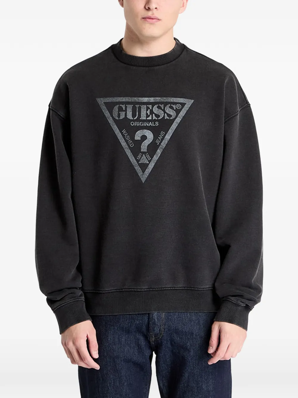 GUESS USA logo-print sweatshirt - Nero