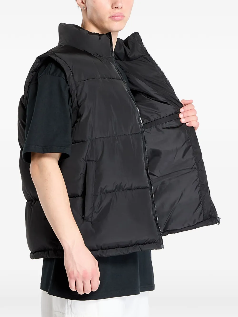 Urban Classics Gewatteerde bodywarmer Zwart