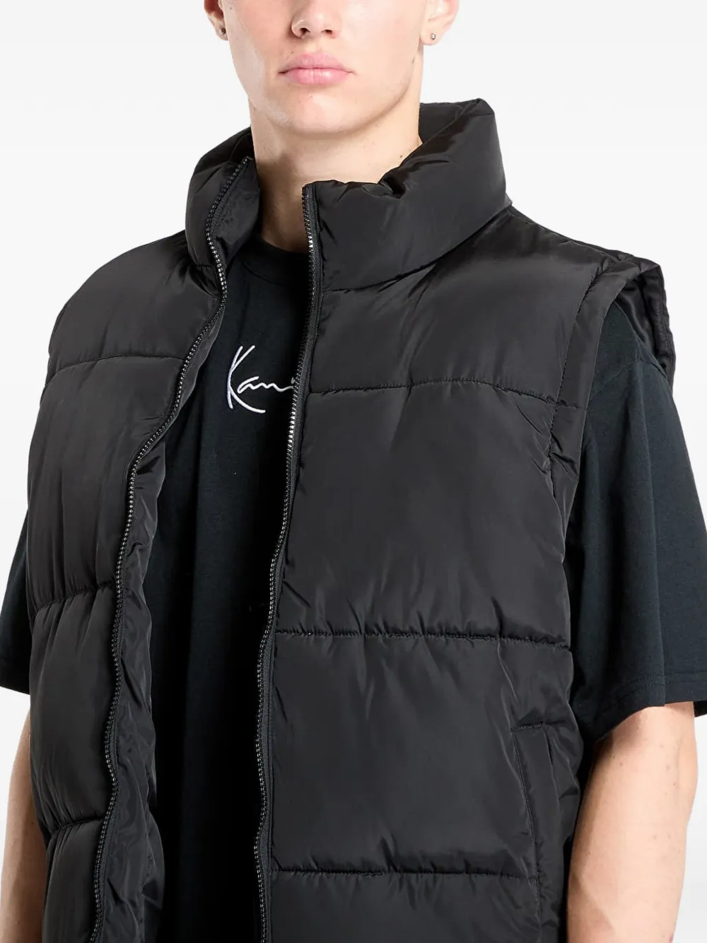 Urban Classics Gewatteerde bodywarmer Zwart