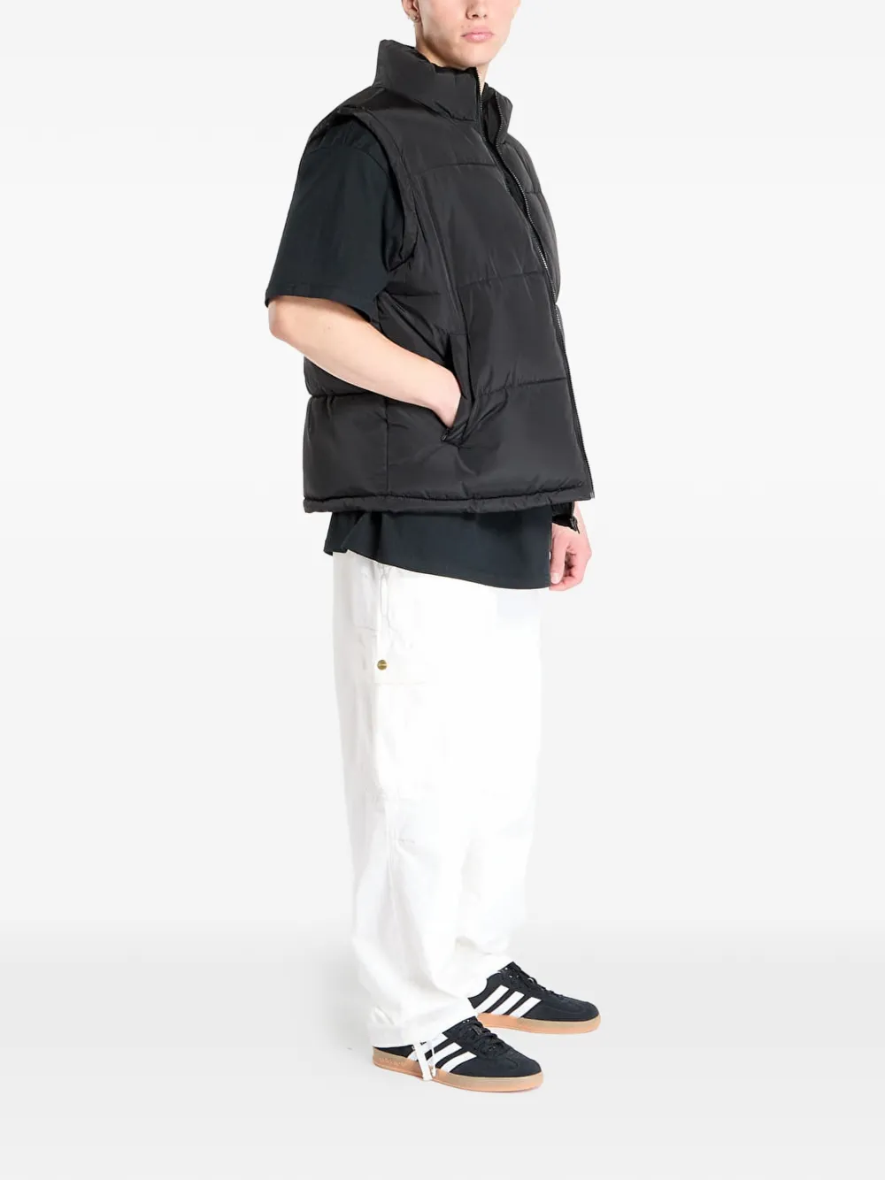 Urban Classics Gewatteerde bodywarmer Zwart