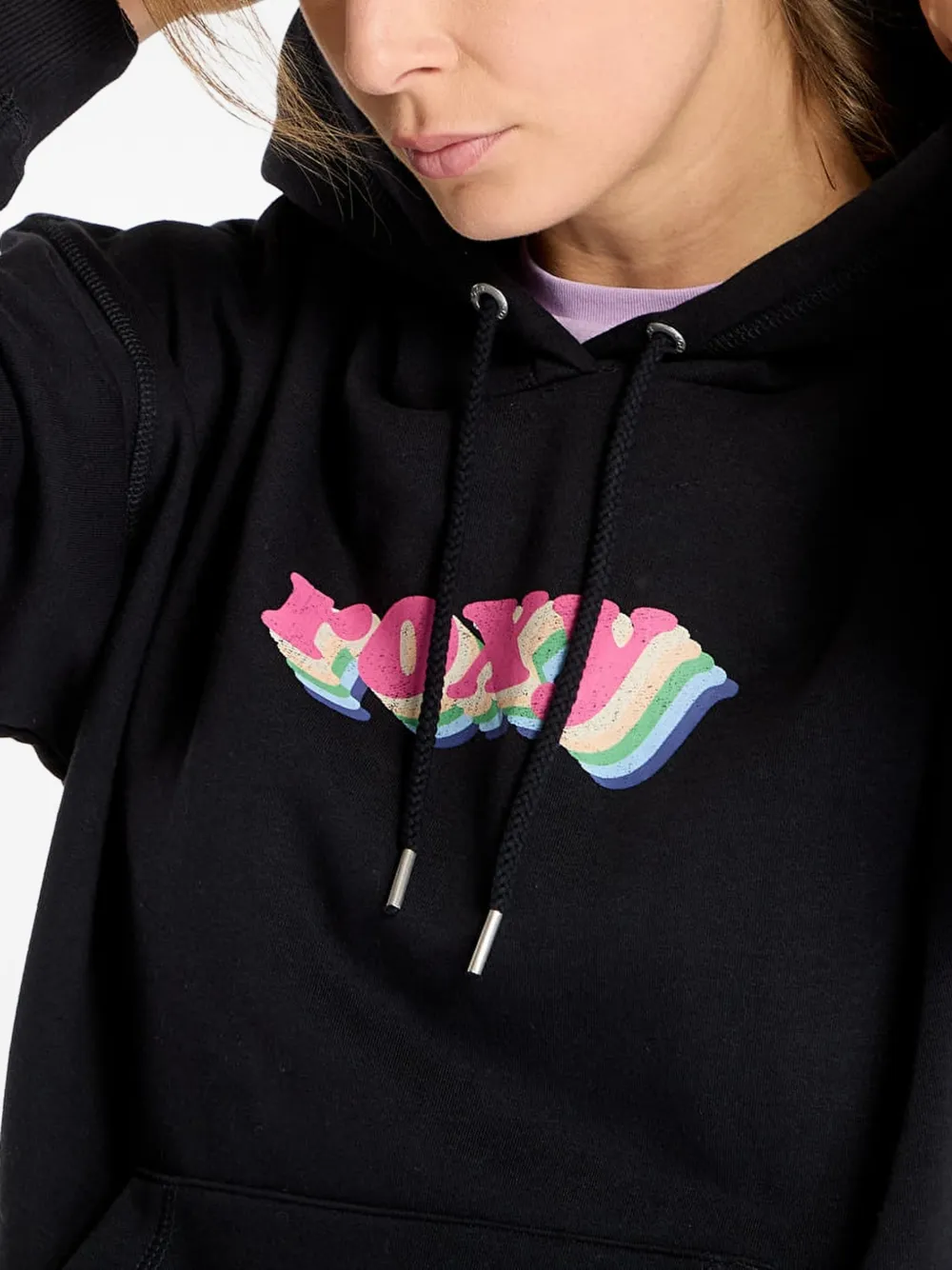 ROXY That's Rad hoodie met trekkoord Zwart