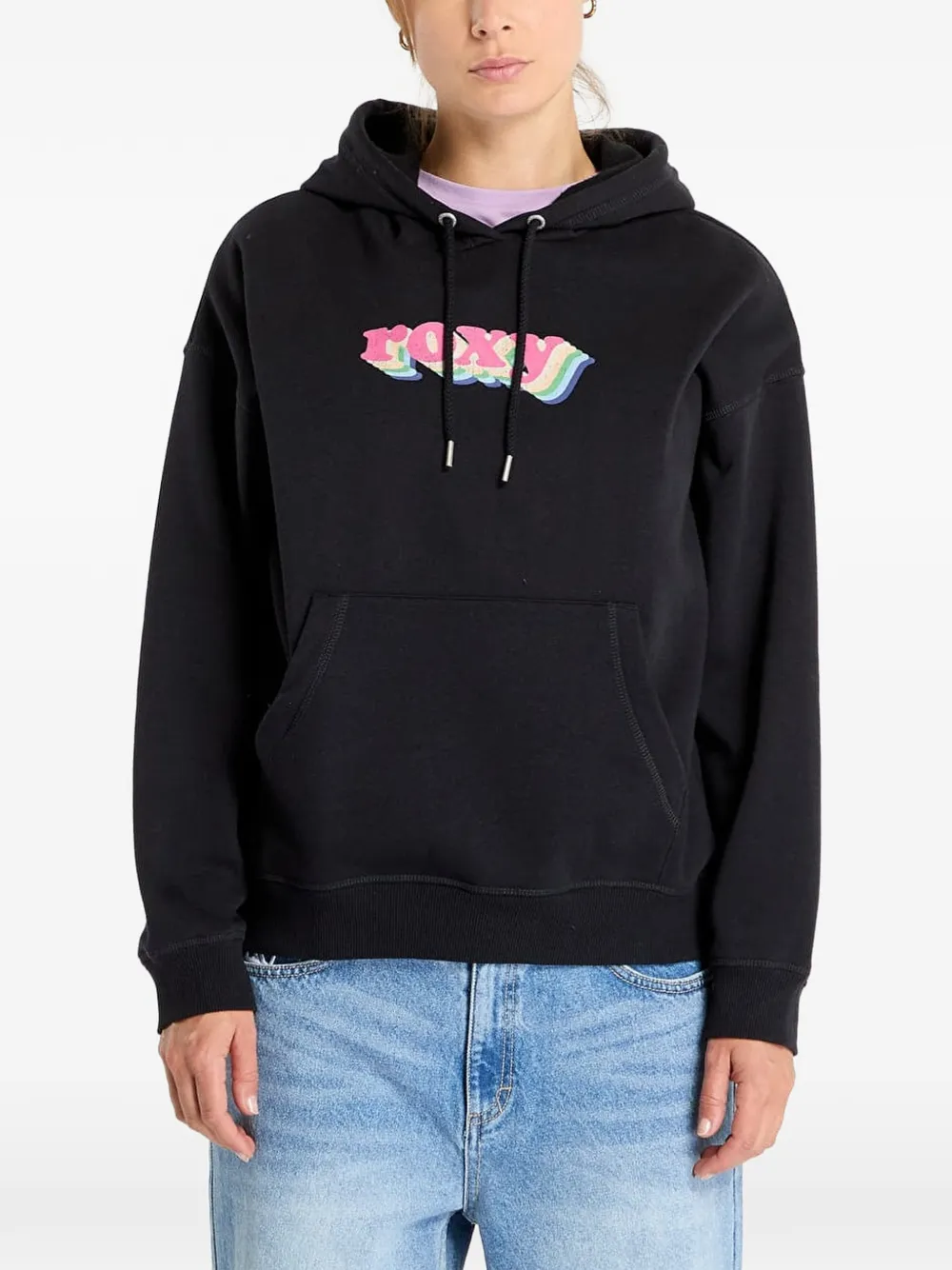 ROXY That's Rad logo-print hoodie - Nero