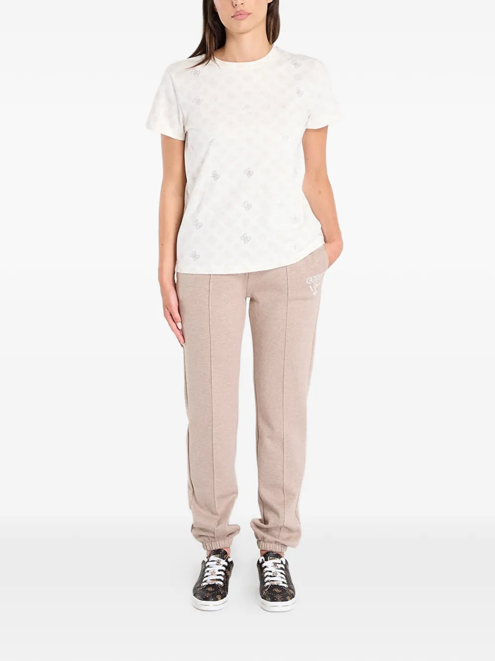 GUESS USA Trainingsbroek met logoprint Beige