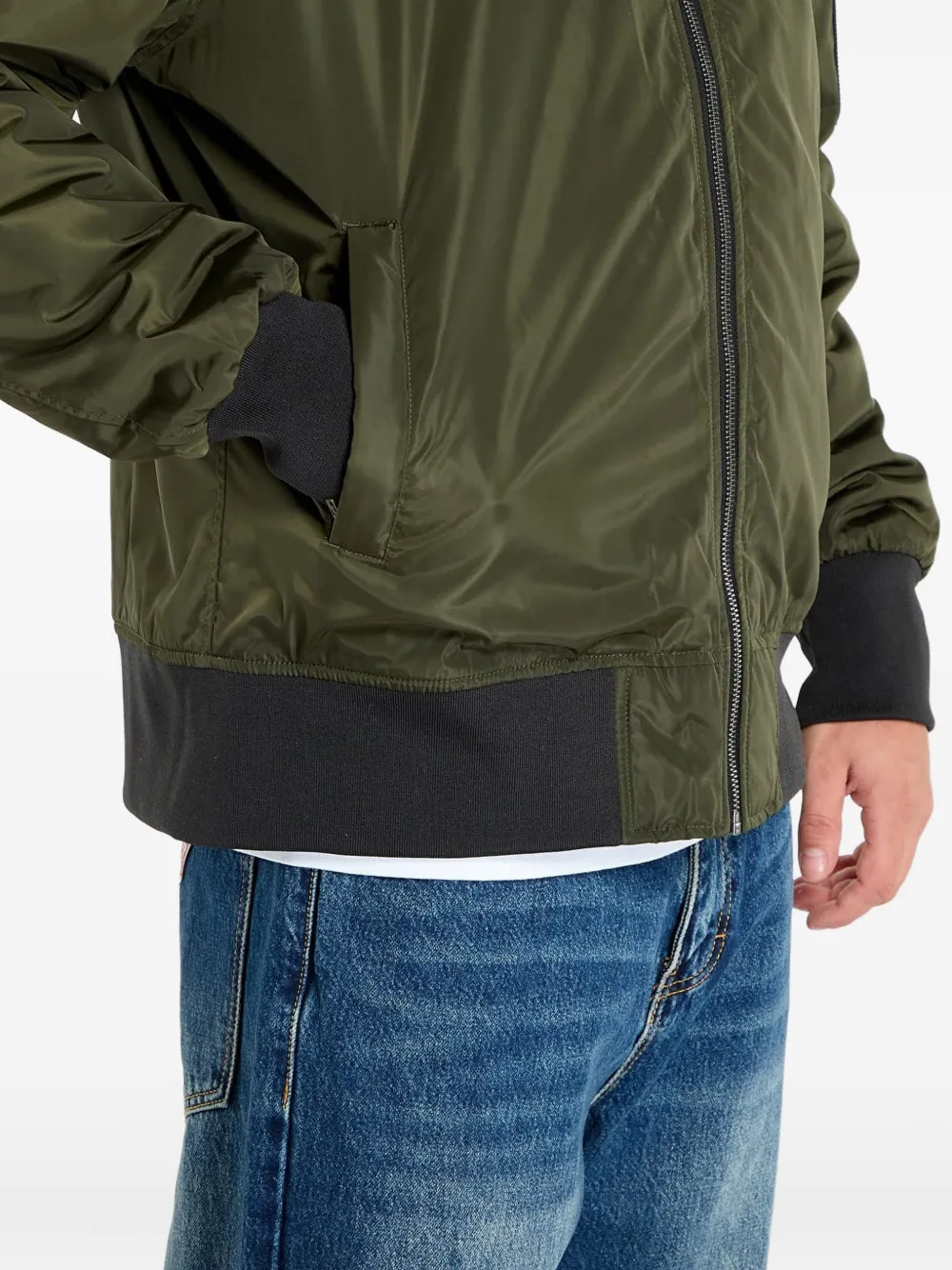 Urban Classics Bomberjack met rits Groen