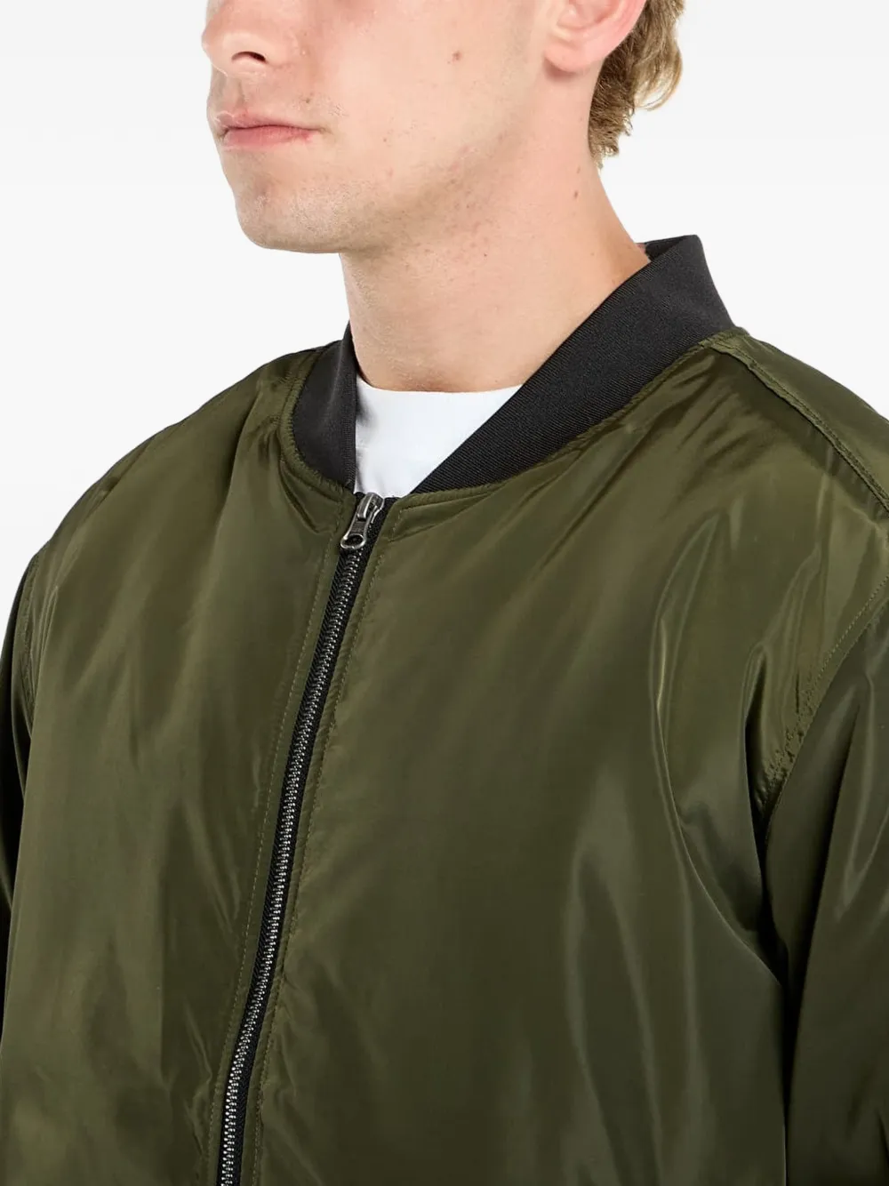 Urban Classics Bomberjack met rits Groen