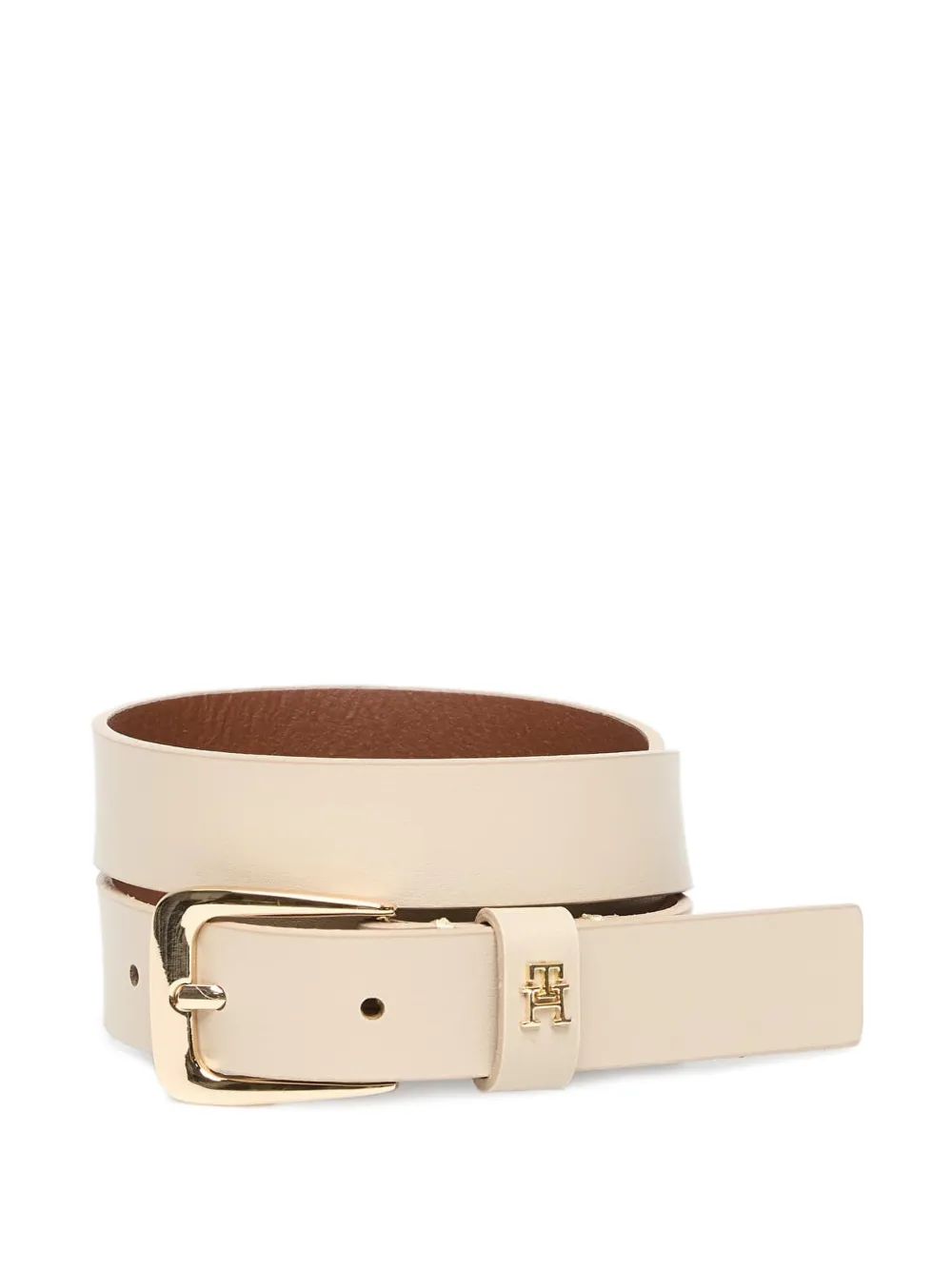 Tommy Hilfiger logo-plaque leather belt - Toni neutri
