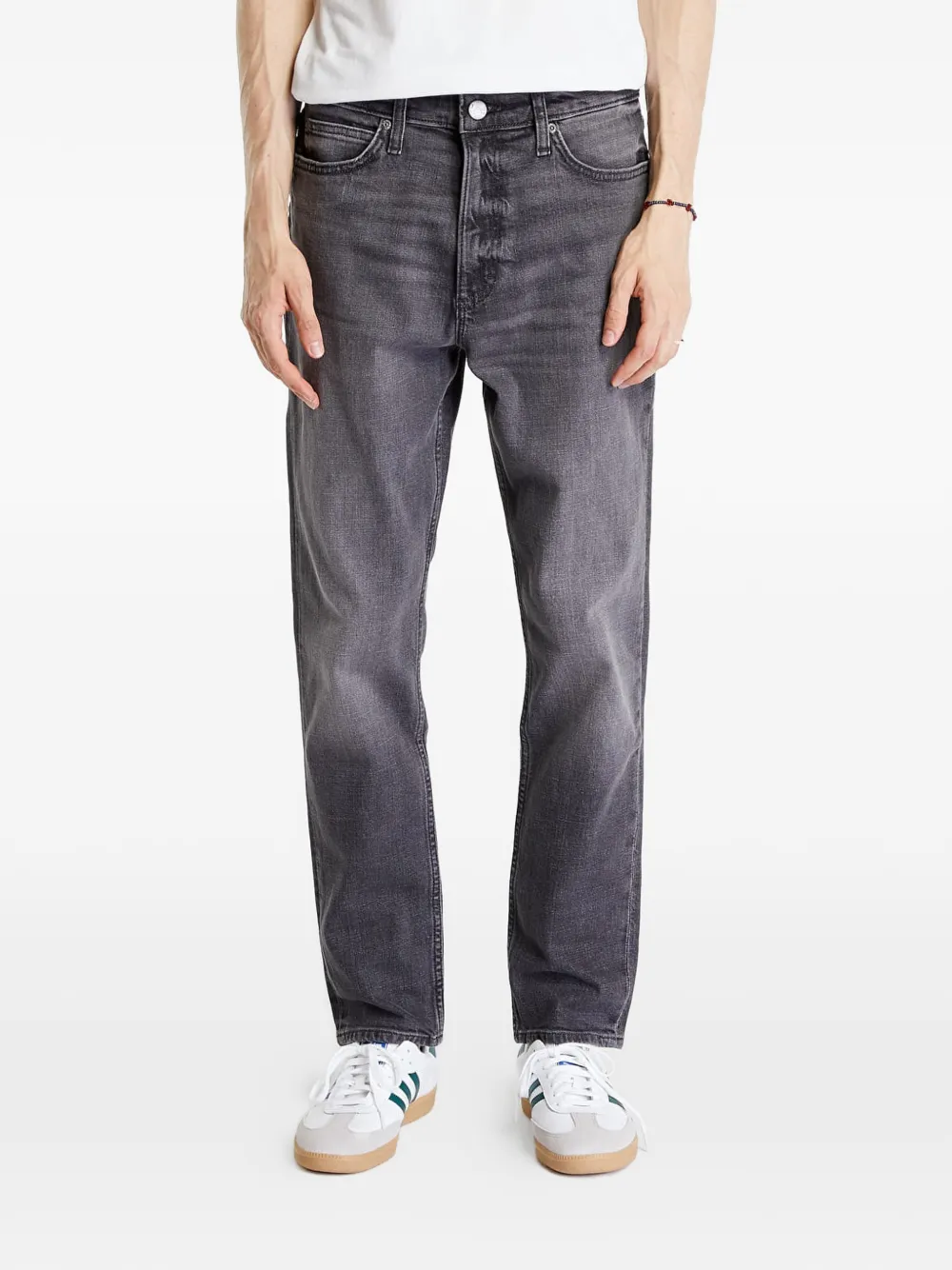 LEE Austin faded-effect straight-leg jeans - Grigio