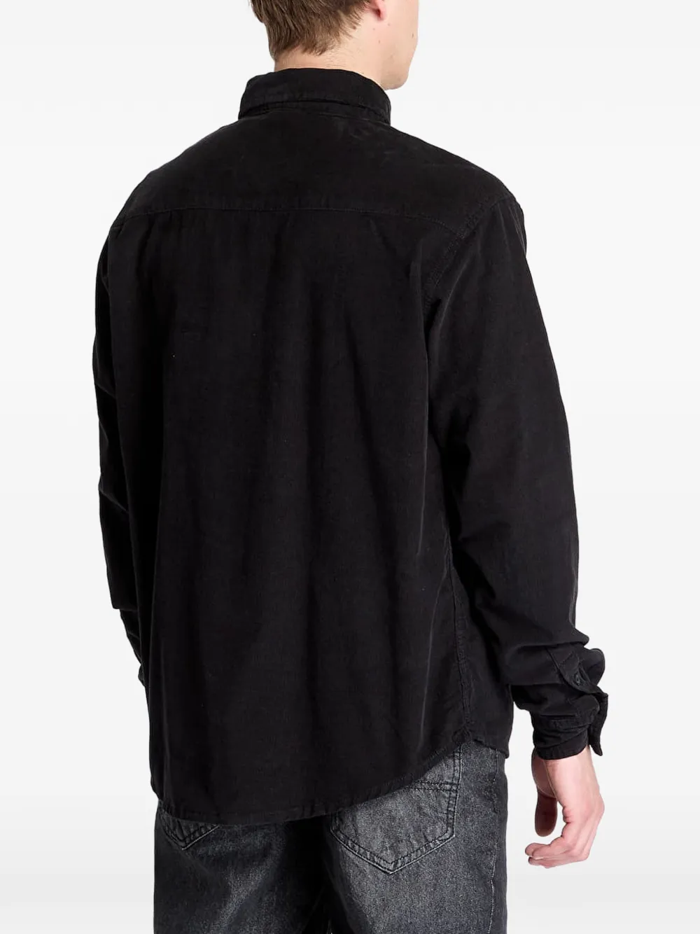 Urban Classics Ribfluwelen overhemd Zwart