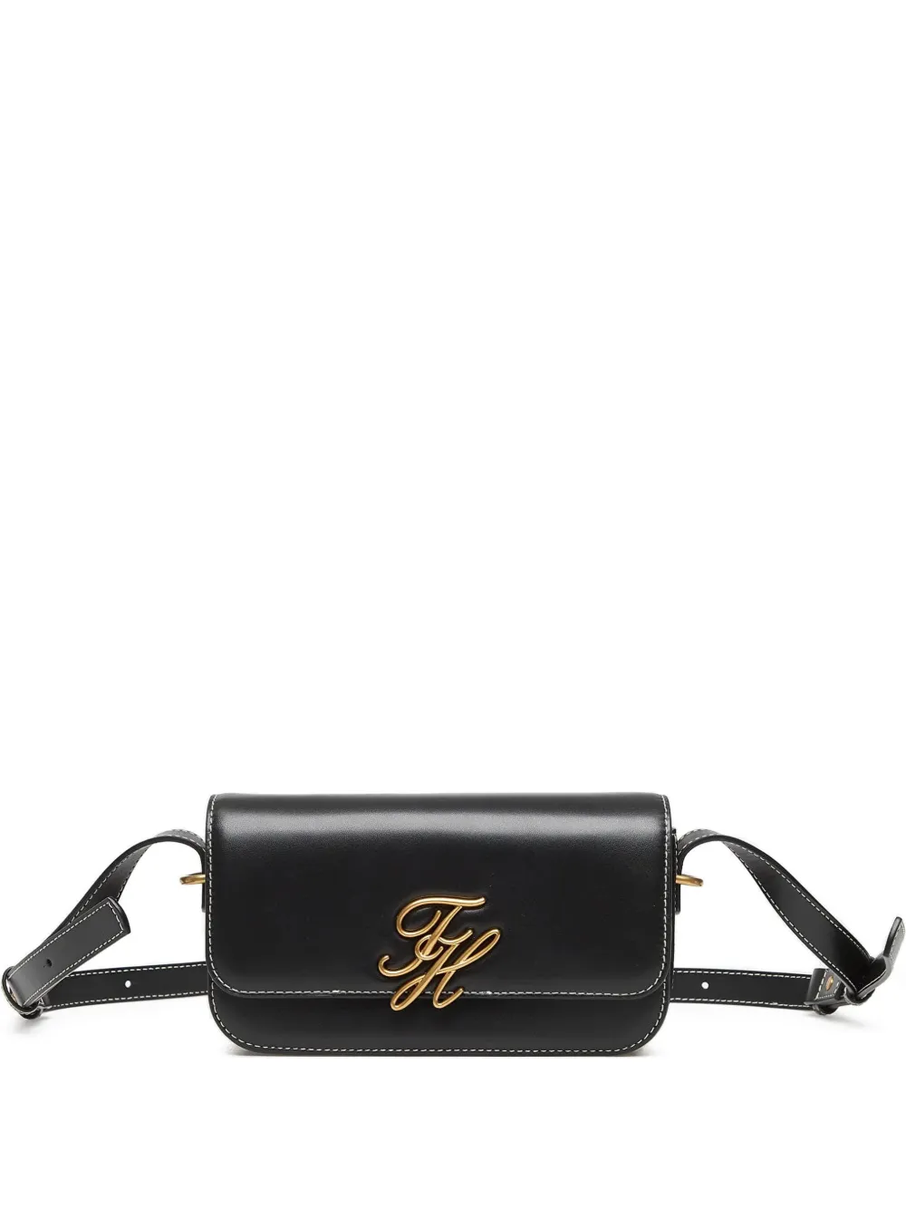 Tommy Hilfiger logo-plaque contrast-stitch cross body bag - Nero