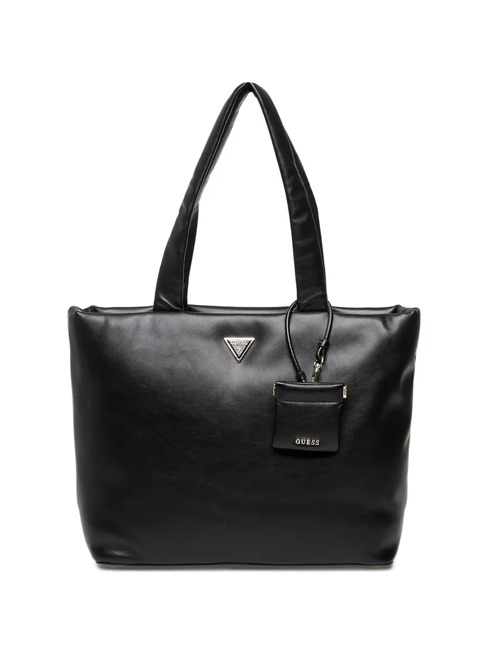 GUESS USA logo-plaque padded tote bag - Nero
