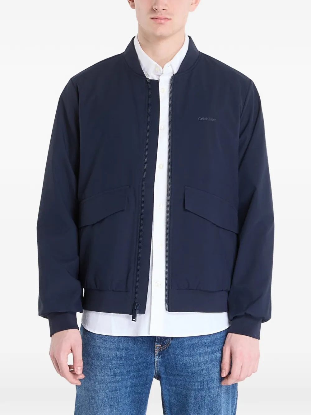 Calvin Klein Giacca con stampa logo - Blu