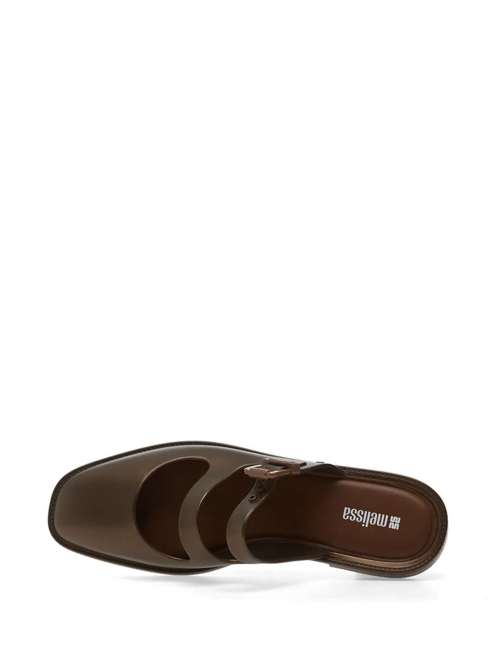 Melissa Anastasia slippers met puntige neus Bruin