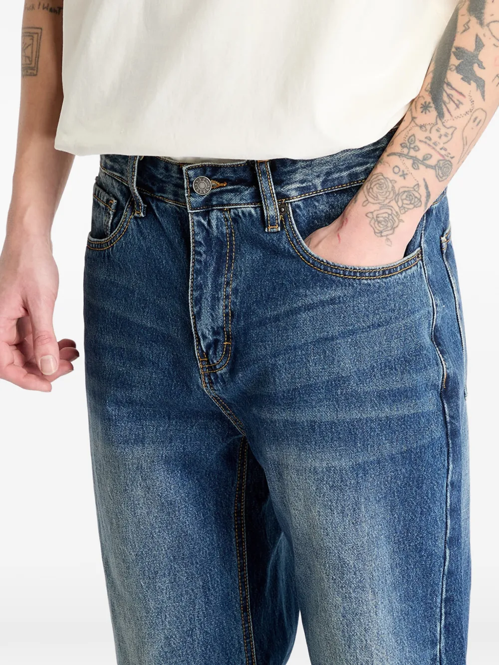 GUESS USA Jeans met riemlussen Blauw