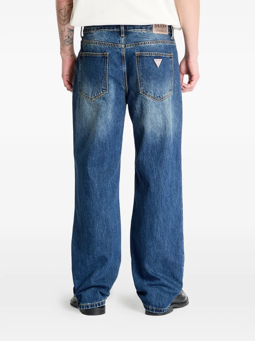 GUESS USA Jeans met riemlussen Blauw