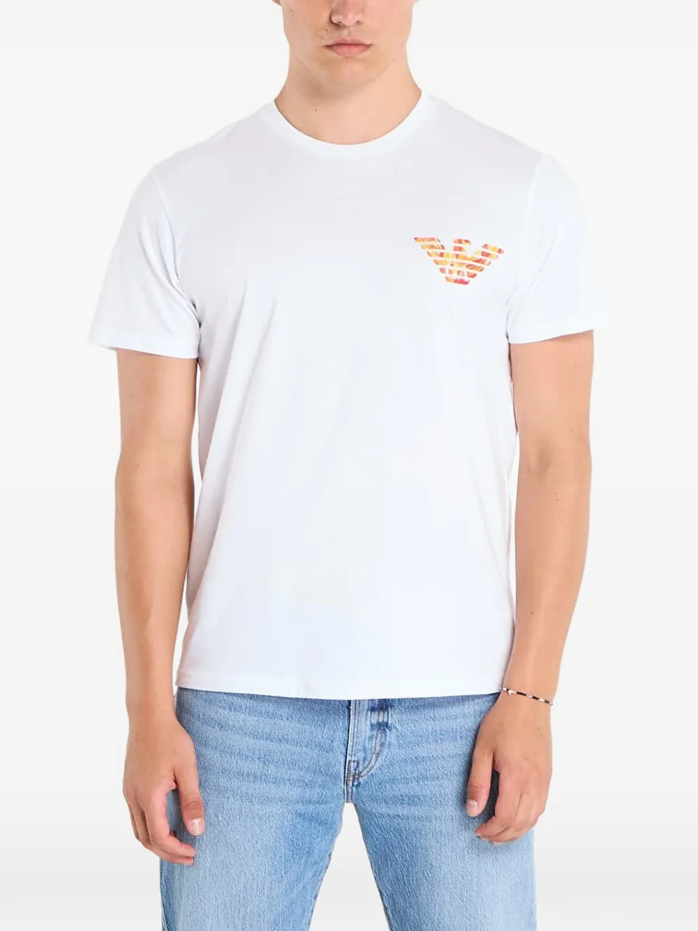 Ea7 Emporio Armani logo-print T-shirt - Weiß