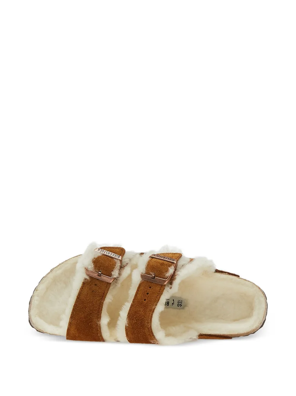 Birkenstock Arizona lammy sandalen Bruin