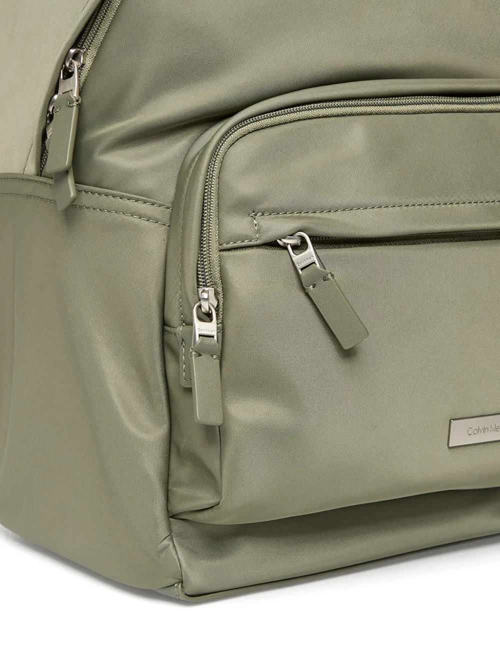 Calvin Klein Rugzak met logoplakkaat en voorzak Groen