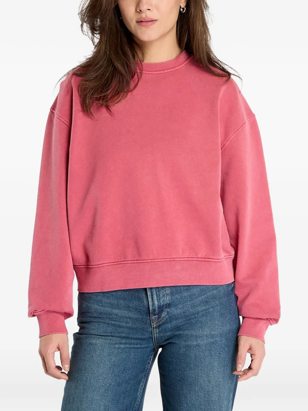 Samsoe & Samsoe Savan Drop-shoulder Sweatshirt In Pink