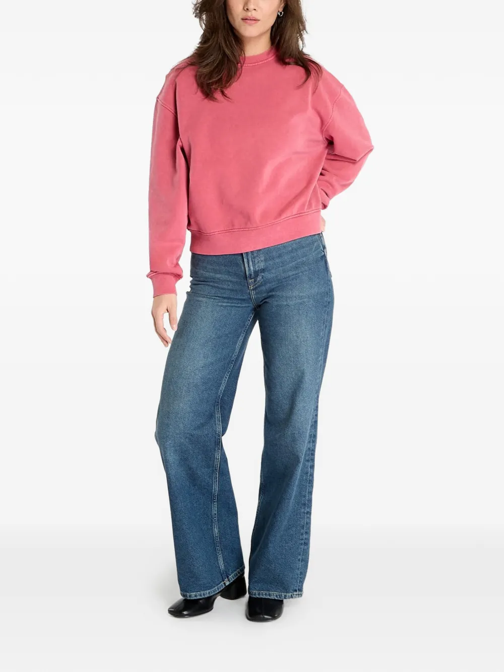 Samsoe & Samsoe Savan Drop-shoulder Sweatshirt In Pink