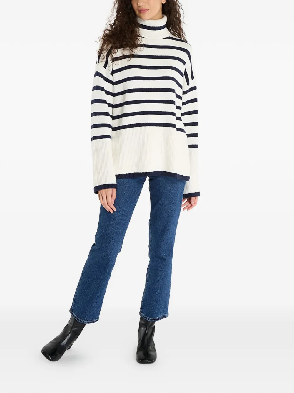 GUESS USA Gestreepte trui Wit