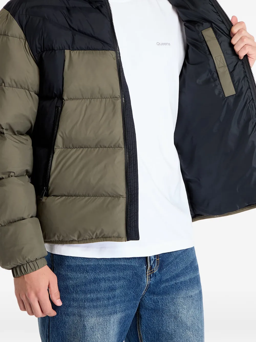 Napapijri Jack met colourblocking Groen