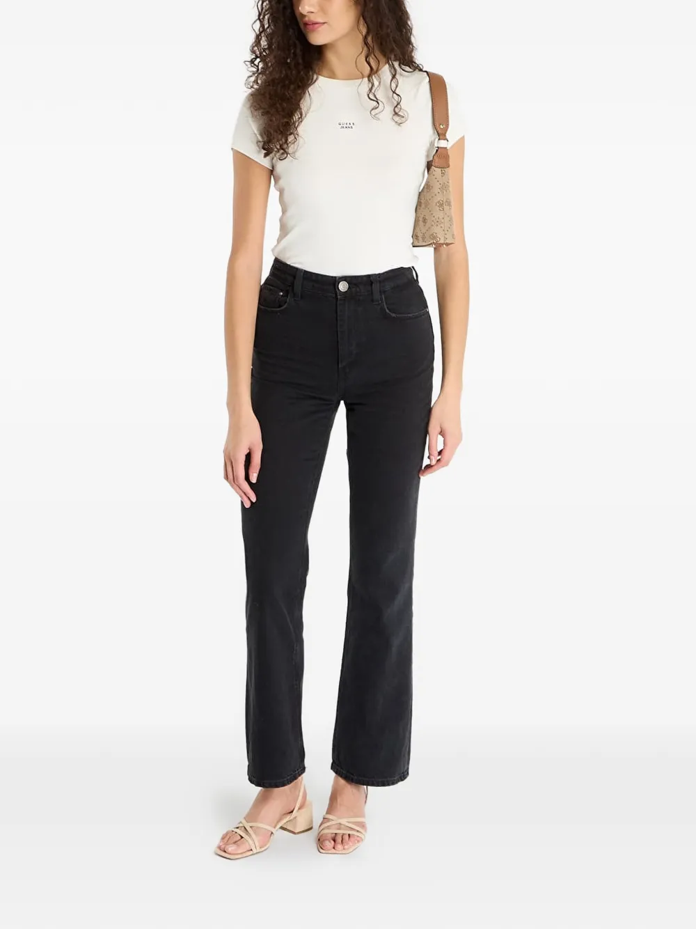 GUESS USA Jeans met logopatch Zwart